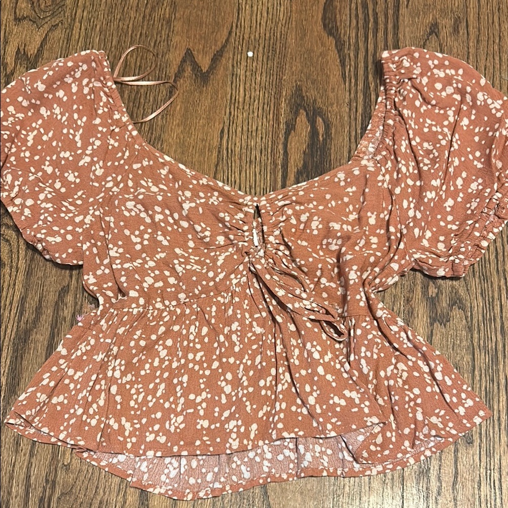 Women's Rust Floral Top